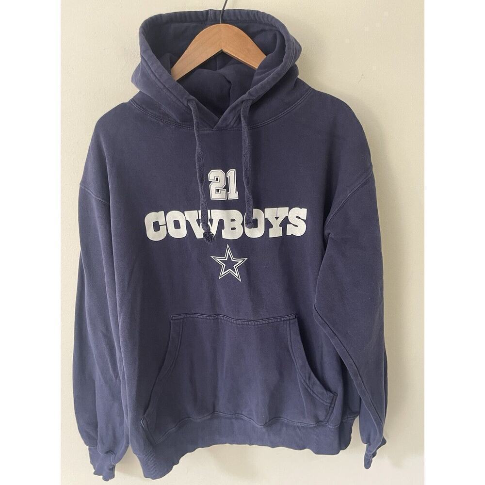 Dallas Cowboys Authentic Elliot Hoodie Sweatshirt 21 Blue Long-Sleeve Pull-Over